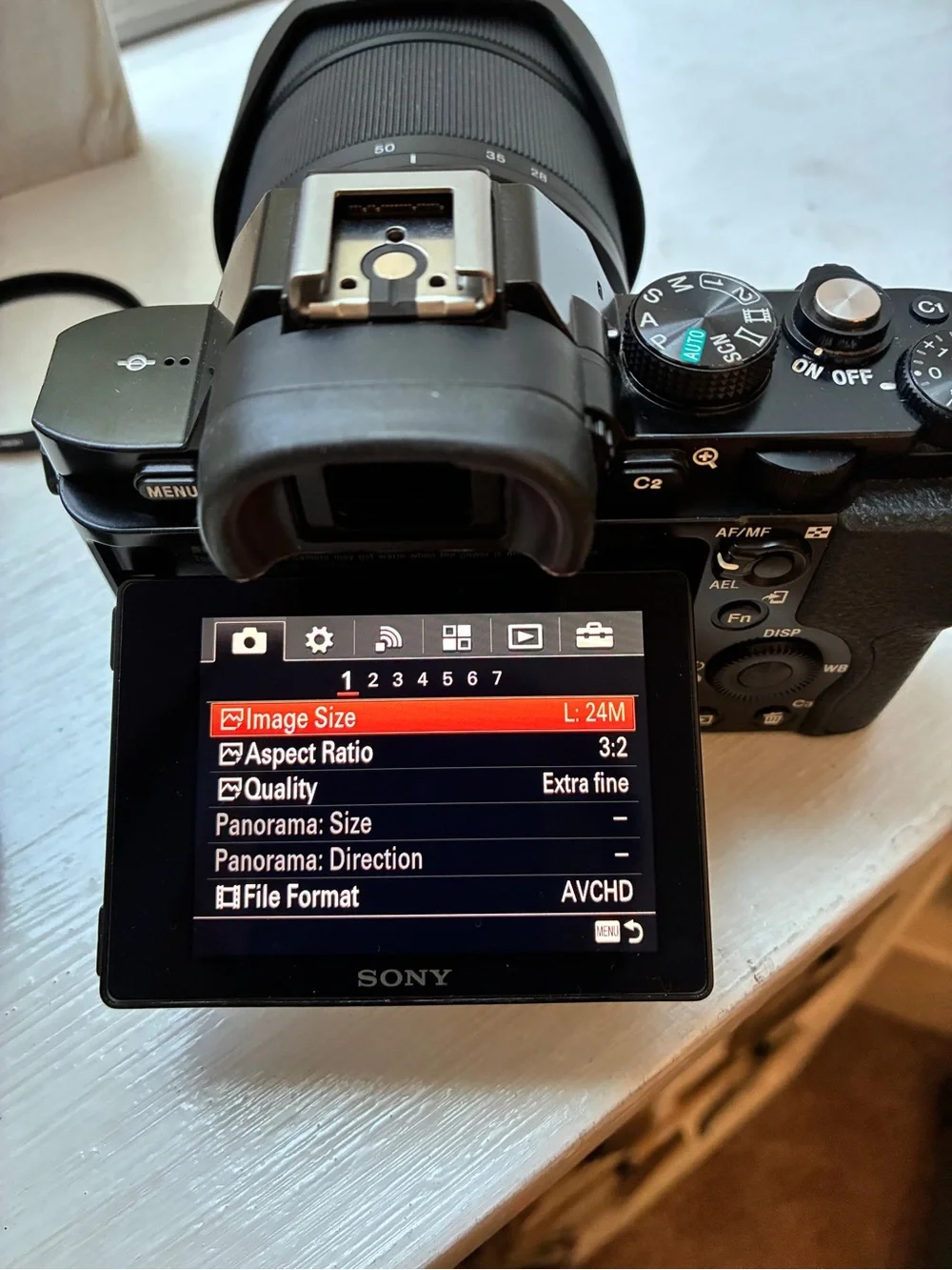 Sony Alpha a7 (Mark 1) Mirrorless Camera with 28mm-70mm f/3.5-5.6 OSS kit lens